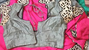 Grey Saree Blouse