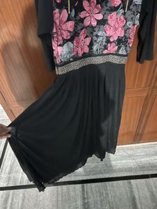 Elegant Black Floral Dress