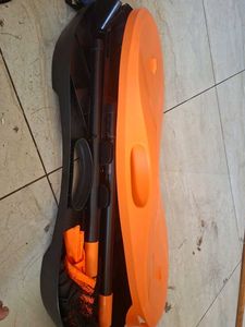 orange n black badminton net set