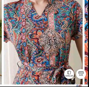 Paisley Print Fit &amp; Flare Dress
