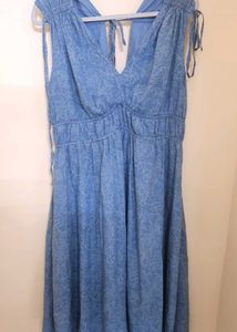 Blue Floral Summer Dress