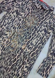 Lion Print Full Sleeve Top 34 Bust