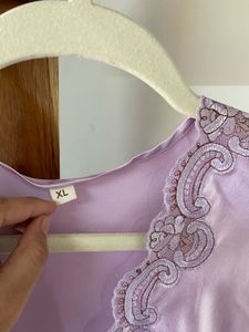 Elegant Purple Silk Nightdress