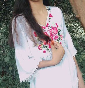 Embroidered White one piece