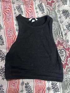 H&amp;M Black Ribbed Top