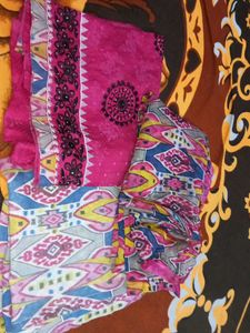 Pink & Blue Ethnic Suit set