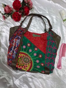Desigual Colorful Patchwork Shoulder Bag