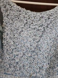 Ball gown in powder blue colour