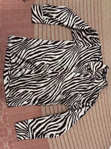 satin zebra shirt