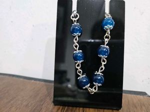 Elegant Blue Stone Dangle Earrings &amp; bracelet