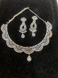 Sparkling CZ Necklace &amp; Earring Set