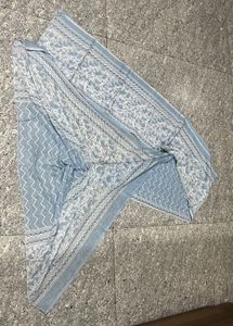 Blue Floral Kurta Set with Pants