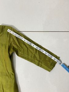 Green Kruti With Patch Work