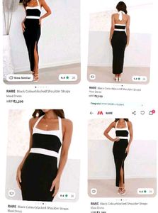 Black Colourblocked Shoulder Straps Maxi Dress