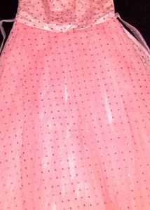 Hot Pink Gown For Girls With Detachable Shrug🎉