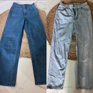 combo Wide Leg Jeans and mom fit jean