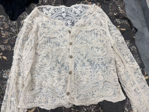embroidery cardigan