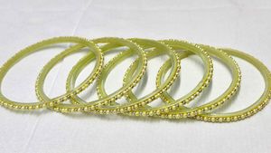 Ethnic Bangle with Pearl &amp; Gold beads