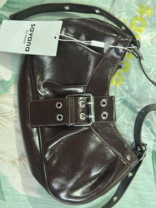 Chic Brown PU Leather shoulder Bag