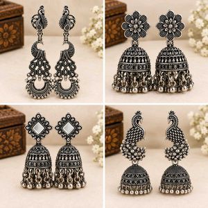 Peacock Design Jhumka Earrings