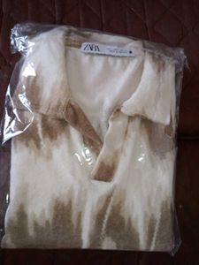 Zara Abstract Print Polo Shirt
