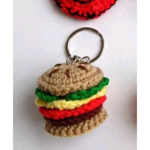 Handmade Crochet Keychain Charms - Set of 6