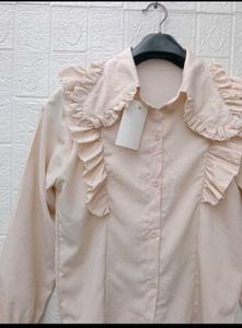 Chic Ruffle Collar Blouse