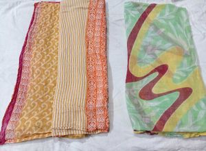 Vibrant Cotton Dupattas (Set of 2)