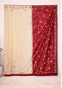 Red Embroidered Saree