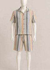 Men's Striped coord Set
