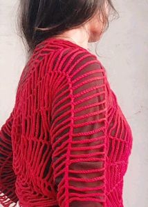 Unique Spiderweb Knit Top