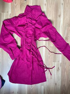 NEW and Unused Pink Shirt Dress+ Orange Bodycon