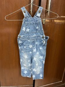 Denim Dungaree For 6-12 Month Old Baby