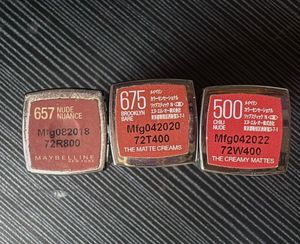Maybelline Creamy Matte Lipsticks 3 Combo