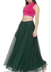 Fancy Green Skirt Palazzo 🌿