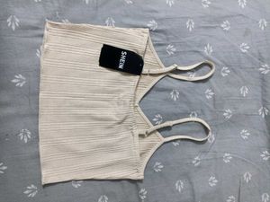 Cute Beige Crop Top