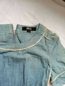 Denim Style Short Sleeve Dress
