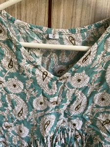 Elegant Teal Paisley Print Kurta
