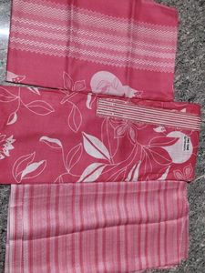 Pink Floral salwar-kurta cloth material