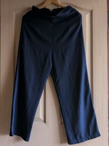 Chic Wide-Leg Navy Blue Pants