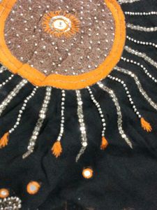 Black Embellished Saree