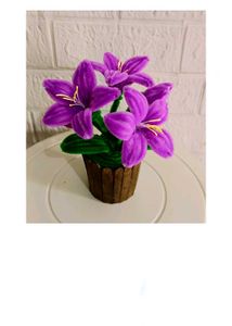 Beautiful Purple Lily Flower Mini Pot 🌸