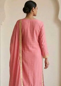 pink embroidered suit set