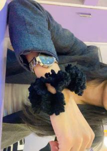 Lacy mesh  Crochet Scrunchie - Handmade