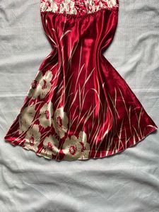 Halter neck satin dress