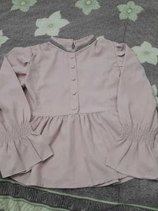 Chic Pink Peplum Blouse