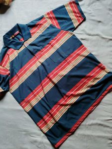 Retro Striped Polo Shirt