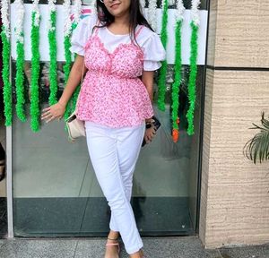 Cute Floral Peplum Top