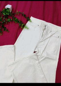 H&m Off white flared jeans