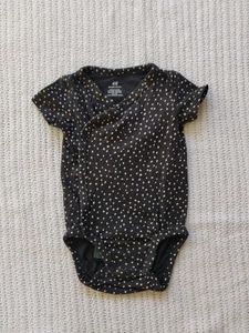 H&M Baby Girls Polka Dot Wrap Bodysuit